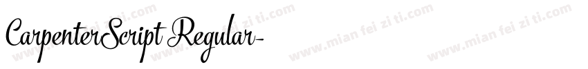 CarpenterScript Regular字体转换